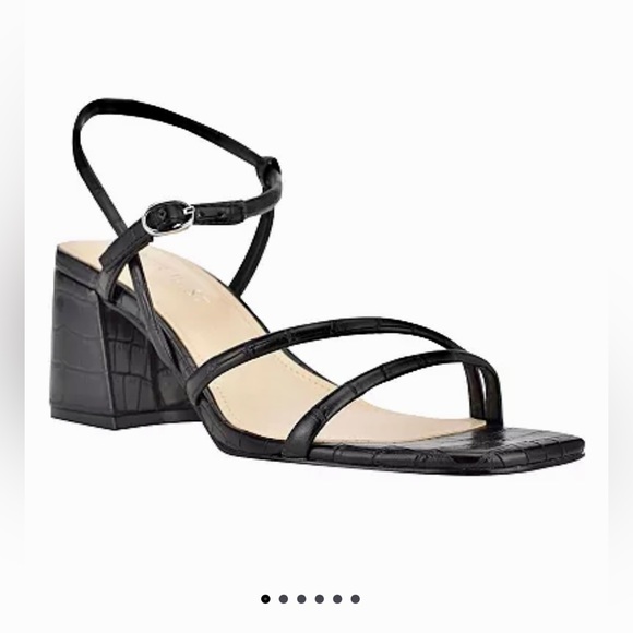 Nine West!😎Grayce 3-block heel sandals/blk-size-10 - Picture 2 of 10